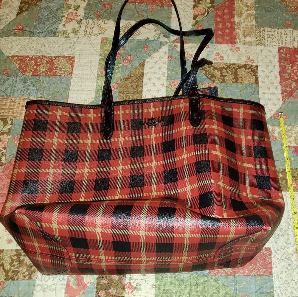 Xl coach reversible tote